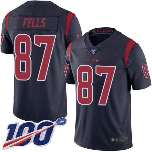 Houston Texans Limited Navy Blue Men Darren Fells Jersey NFL Football #87 100th Season Rush Vapor Untouchable